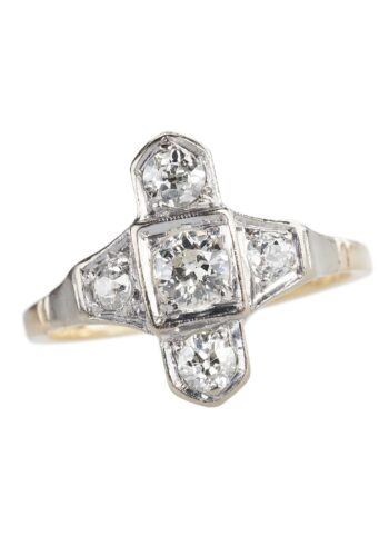 Ca. 1940 - Art déco Diamond ring / Engagement ring - Image 3