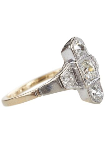Ca. 1940 - Art déco Diamond ring / Engagement ring - Image 4