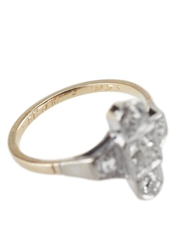 Ca. 1940 - Art déco Diamond ring / Engagement ring - Image 5