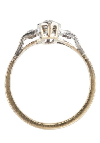 Ca. 1940 - Art déco Diamond ring / Engagement ring - Image 6