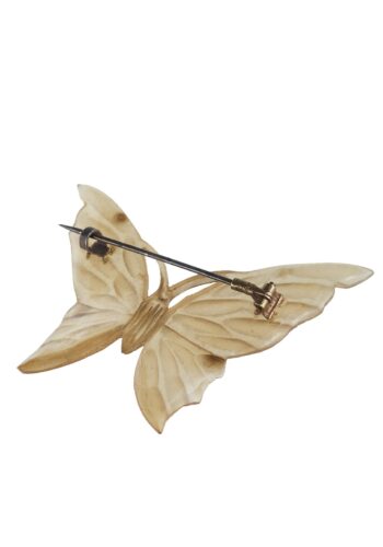 Ca. 1900 - Horn Brooch Butterfly Art nouveau Paris France Animaljewellery - Image 4
