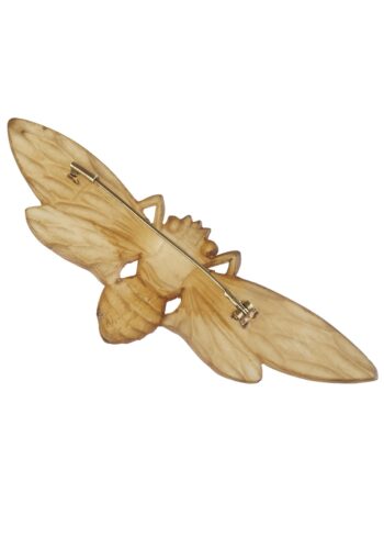 Ca. 1900 - Horn Brooch Bee Art nouveau France - Image 4