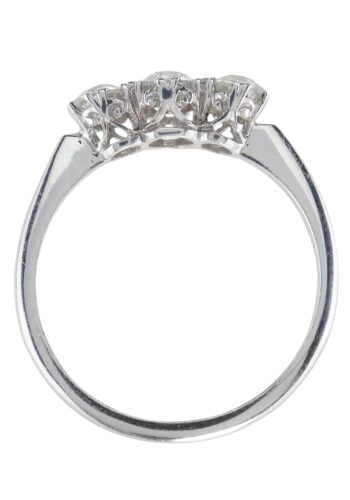 Ca. 1930 - Art Déco Ring in Gold & Platinum with Diamonds - Image 5