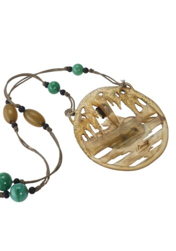 Ca. 1900 - Horn Necklace signed Elizabeth Bonté, French Art nouveau - Image 3