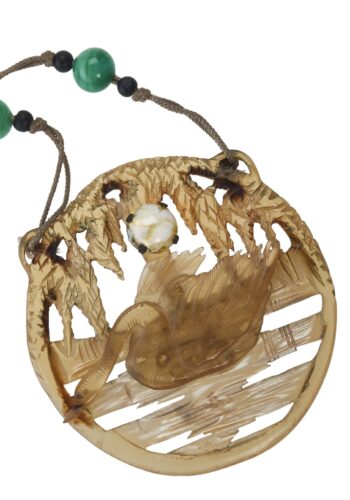 Ca. 1900 - Horn Necklace signed Elizabeth Bonté, French Art nouveau - Image 4