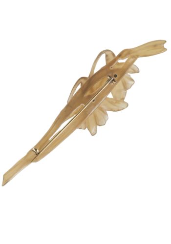 Ca. 1900 - Horn Brooch from Art nouveau, Paris, France, Motif "Snowdrops" - Image 3