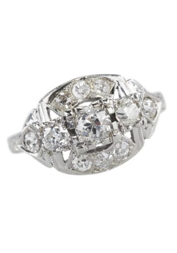 Ca. 1930 - French Diamonds ring / Art déco - Image 3