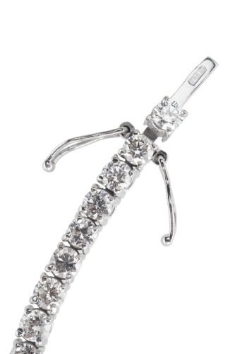 Ca. 1990 - Vintage Diamonds Tennis Bracelet, incl. Gemstones certificate! - Image 3