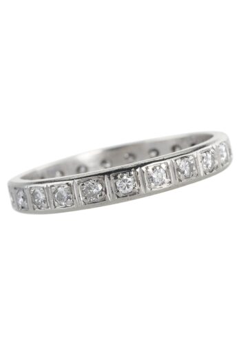 Ca. 1960 - Vintage Eternity Ring / Memory Ring with Diamonds - Image 3