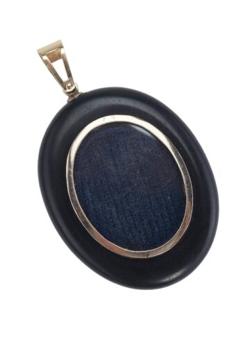 Ca. 1860 - Onyx Medallion with Pietra Dura Inlay, Victorian - Image 3