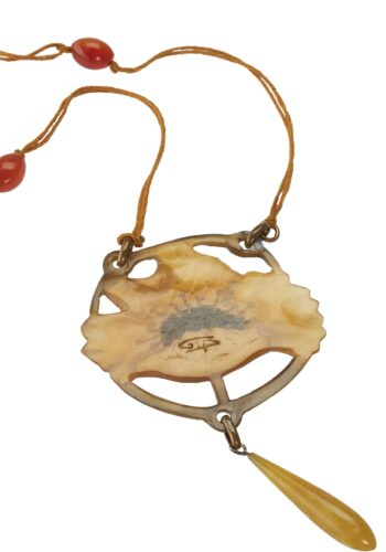 Ca. 1900 - Horn Necklace signed Georges Pierre Art nouveau France - Image 3