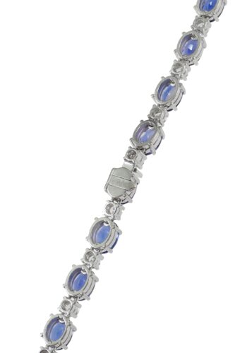 Ca. 1980 - White gold necklace with Iolit and Diamonds - Image 5