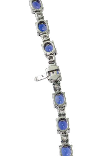 Ca. 1980 - White gold necklace with Iolit and Diamonds - Image 6