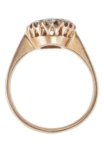 Ca. 1950 - Vintage Diamond Cluster Engagementring / Entourage ring Daisy - Image 5