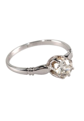 Ca. 1930 – Diamond solitaire engagement ring, Art déco - Image 4