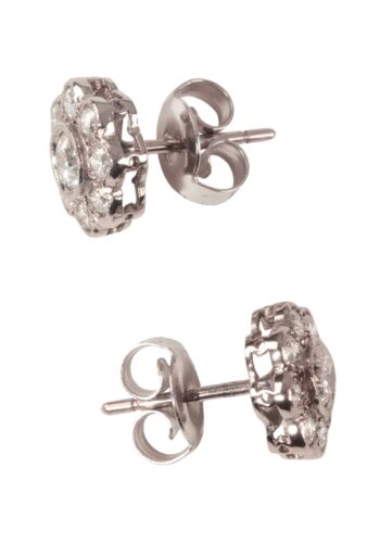 Ca. 1970 - Cluster earrings with diamonds, England - Image 3