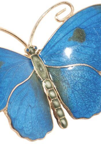 Ca. 1930 – Silver brooch with enamel - Image 3