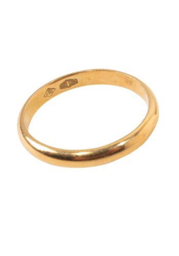 Dated 1950 – Gold wedding band - Image 3