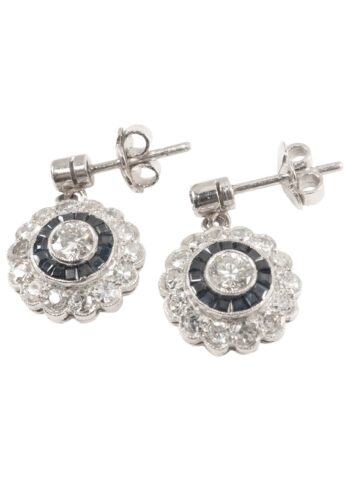 Ca. 1930 - Art déco diamond earrings - Image 3