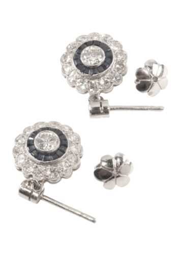 Ca. 1930 - Art déco diamond earrings - Image 4