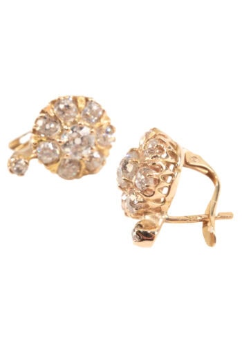 Ca. 1900 - Diamond cluster earring, Italy - Image 4