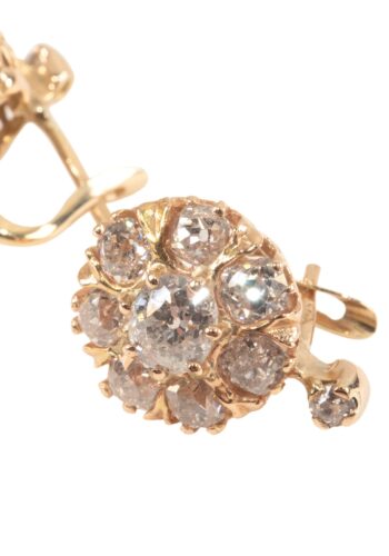 Ca. 1900 - Diamond cluster earring, Italy - Image 5