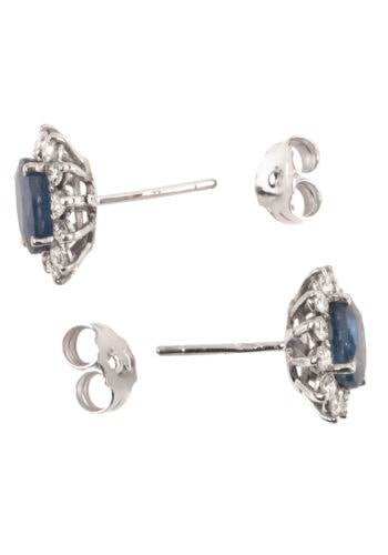 Ca. 1980 – Earings with sapphires and diamonds, Italy - Image 4