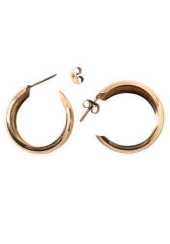 Ca. 1970 – Vintage gold creole earrings - Image 3