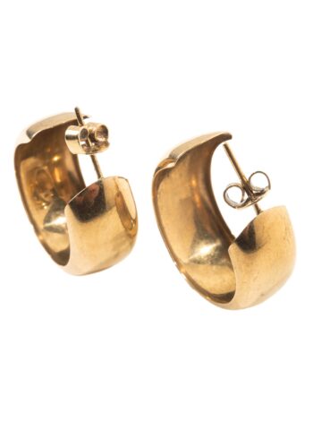 Ca. 1970 – Vintage gold creole earrings - Image 4