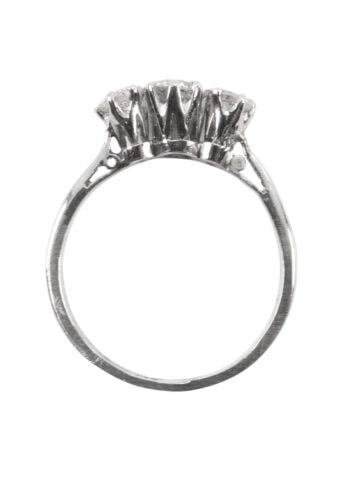 Ca. 1950 - Trilogy - Engagement ring with diamonds - Image 5