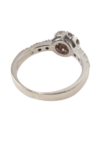 Ca. 1980 - Diamond cluster ring with ruby - Image 4