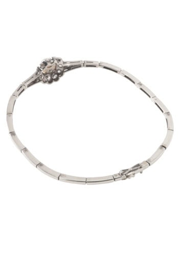 Ca. 1920 - Art Déco bracelet with diamonds and pearl - Image 5