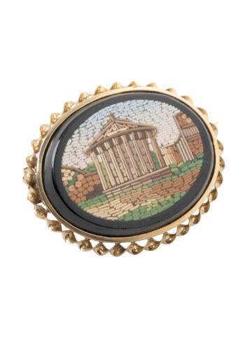 Ca. 1860 - Demi - Parure with micro mosaic - Image 4