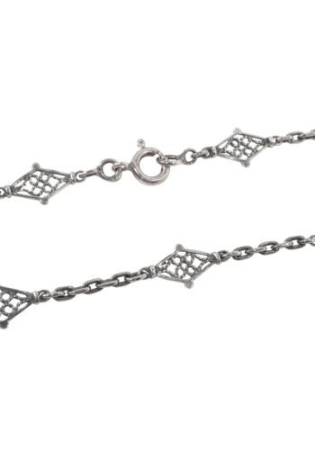 Ca. 1900 - Art Nouveau silver necklace - Image 4