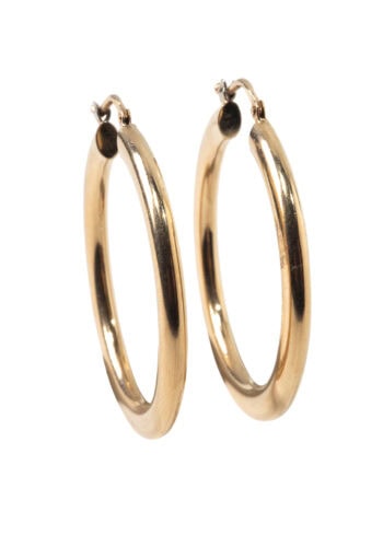 Ca. 1970 – Vintage gold creole earrings - Image 4