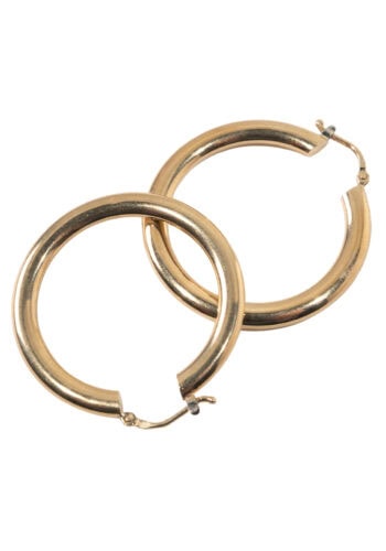 Ca. 1970 – Vintage gold creole earrings - Image 3