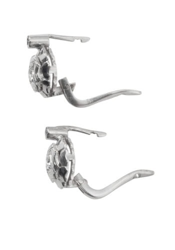 Ca. 1910 - Italian white gold earrings - Image 4