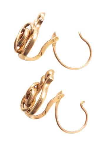 Ca. 1880 - French gold earrings - Image 3