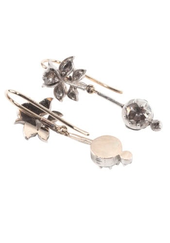 Ca. 1870 - Diamond earring - Image 4