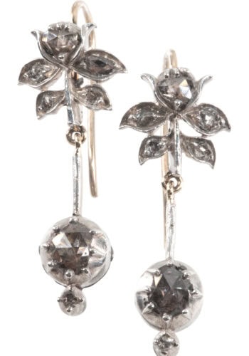 Ca. 1870 - Diamond earring - Image 5