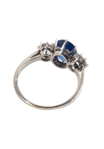 Ca. 1950 – Vintage sapphire ring with gemstones certificate! - Image 4