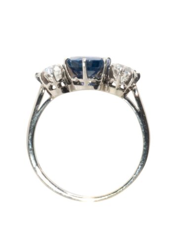 Ca. 1950 – Vintage sapphire ring with gemstones certificate! - Image 5