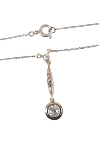 Ca. 1920 - Art Déco necklace with diamonds - Image 3