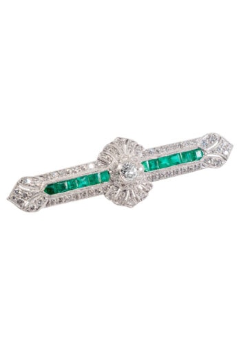 Ca. 1920 - Art Déco diamond brooch - Image 4