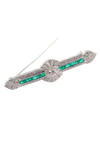 Ca. 1920 - Art Déco diamond brooch - Image 5