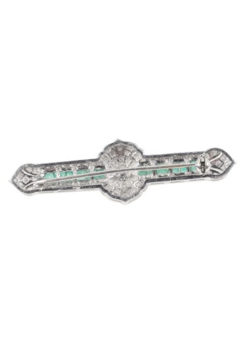 Ca. 1920 - Art Déco diamond brooch - Image 6