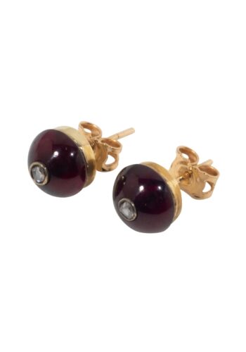 Ca. 1900 – Garnet gold earring - Image 3