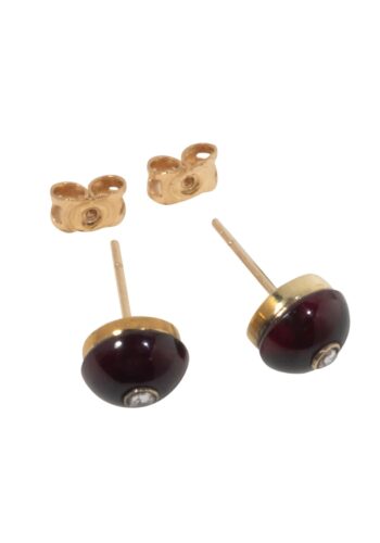 Ca. 1900 – Garnet gold earring - Image 4
