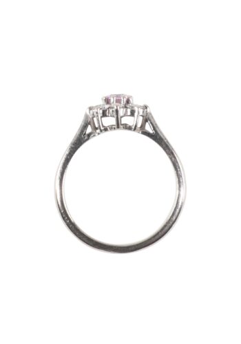 Ca. 1970 – Vintage diamond ring with pink sapphire - Image 5