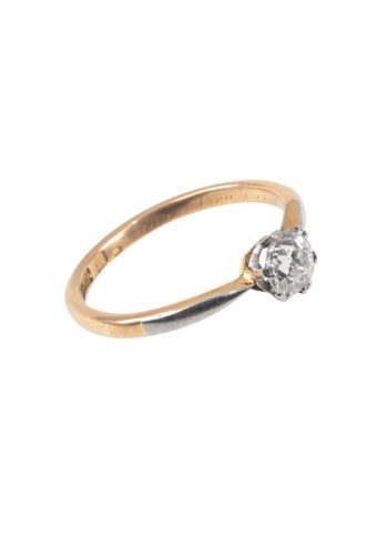 Ca. 1950 – - Vintage engagement ring with diamond solitaire - Image 3